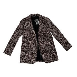 NWT  Express Leopard Print Boyfriend Blazer Professional Single Button Small
